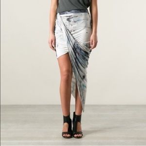 Helmut lang asymmetrical wrap skirt